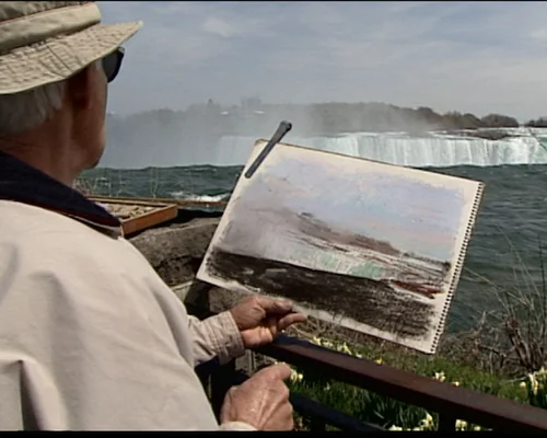 Wolf Kahn at Niagara Falls
